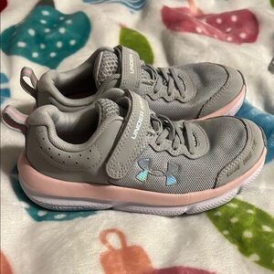 Under Armour Kids' Gray and Pink Sneakers